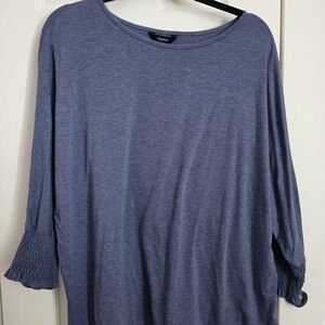 Dokotoo Blue 3/4 Sleeve Women's Top